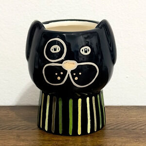 NEW: Threshold - Family Pet, Ivory, Ceramic Dog, Indoor / Outdoor Planter